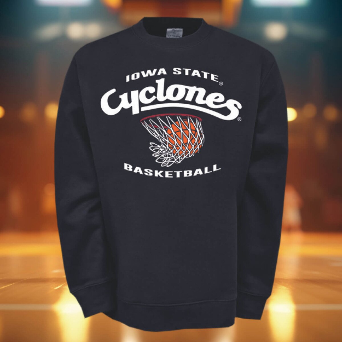 Artisans Iowa State Cyclones Basketball Black Crewneck